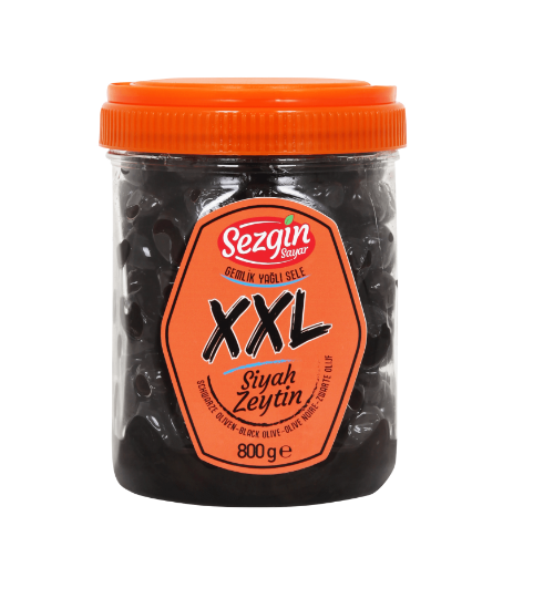 1027 - 800 g XXL Schwarze Oliven